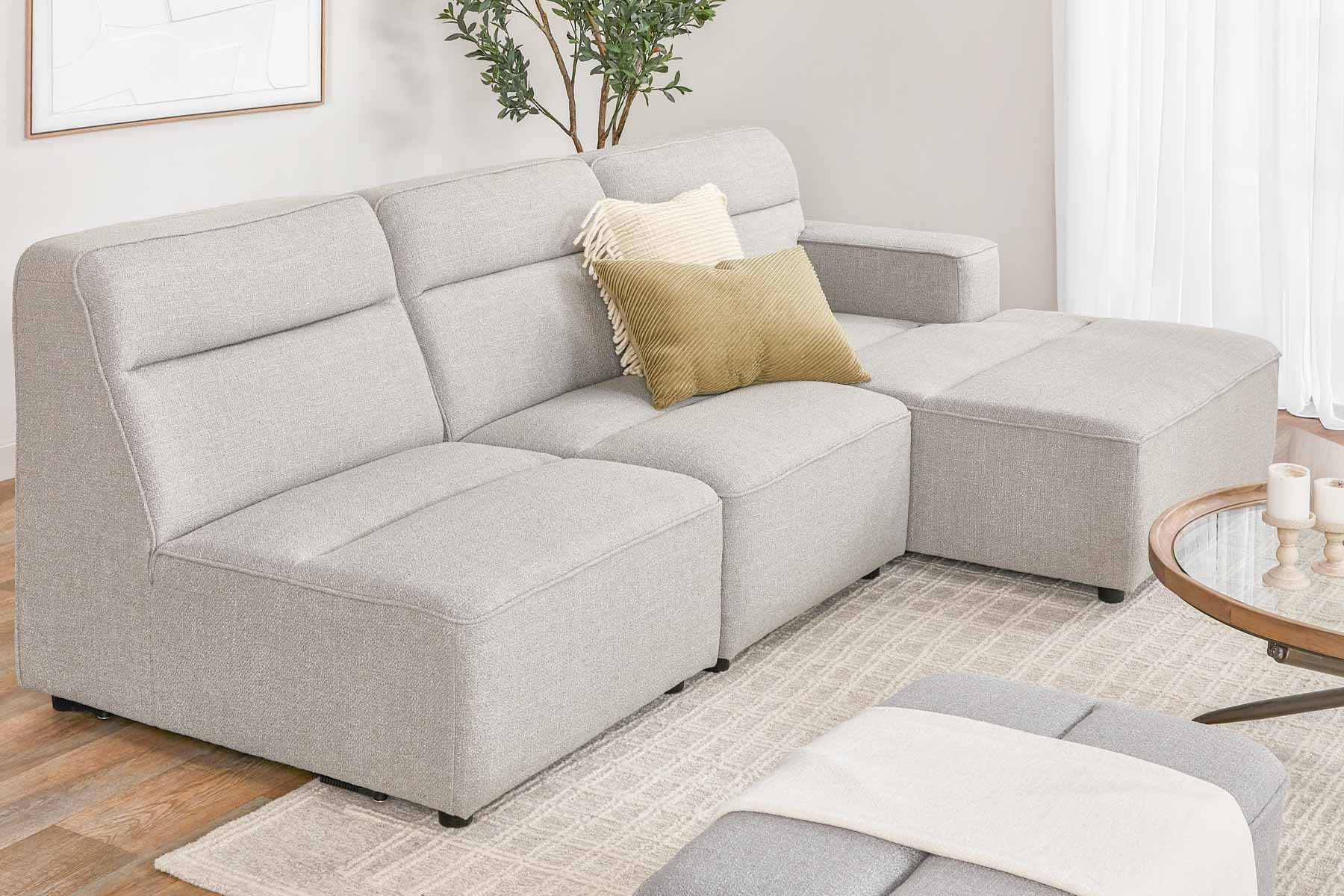 REVAN modern modular armless sofa customize to fit your space undefined