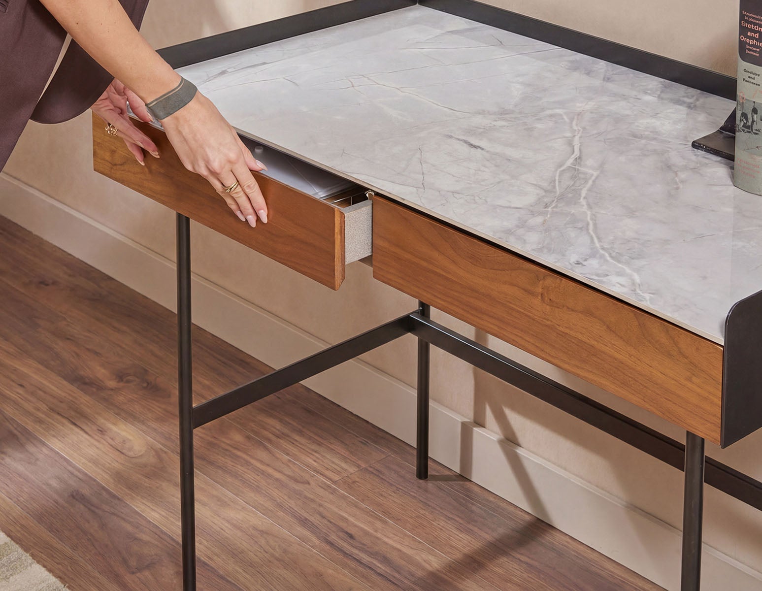 MARTIN desk with ceramic top (width: 100 cm) undefined