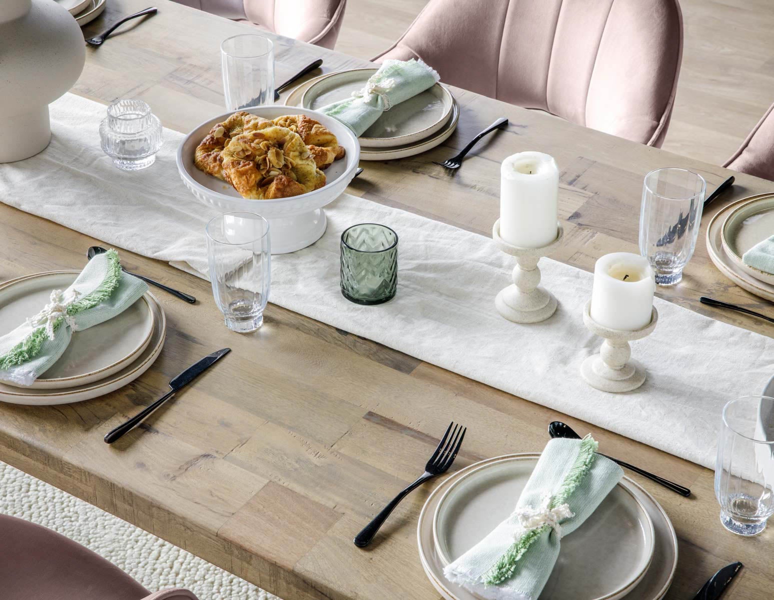 THESSALIA grande table de salle à manger en bois de manguier massif vieilli 240 cm undefined