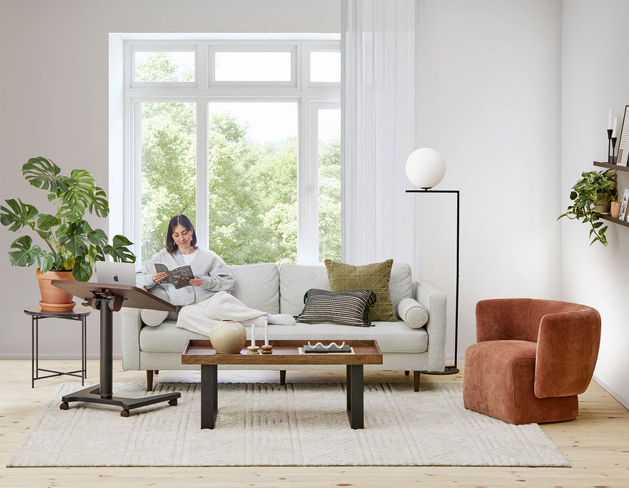 KINSEY mid-century modern 3-seater sofa undefined