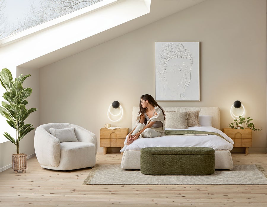 TESSA modern contemporary upholstered king size bed undefined