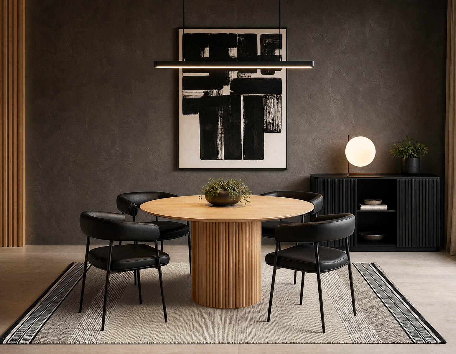 RHODES round dining table 135cm undefined