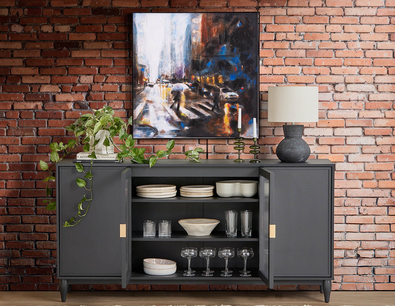 ALLESSIO modern contemporary 4-door sideboard undefined