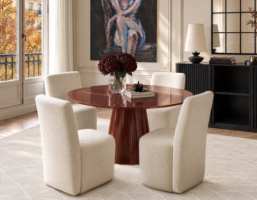 MILAN minimalist contemporary round dining table 120 cm undefined