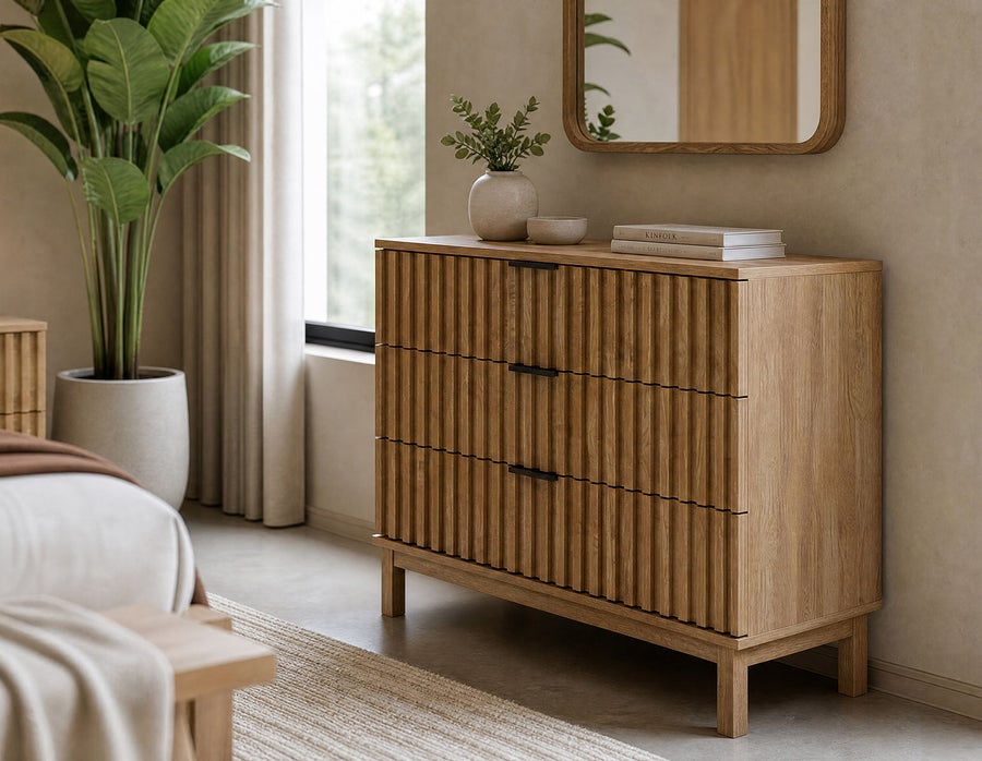 RIONA japandi style 3-drawer dresser undefined