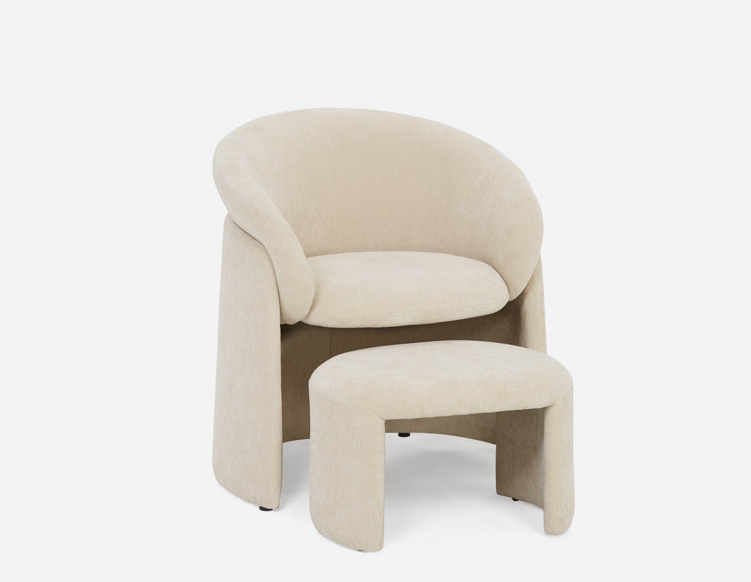 HANCHA chaise d'appoint moderne avec pouf undefined