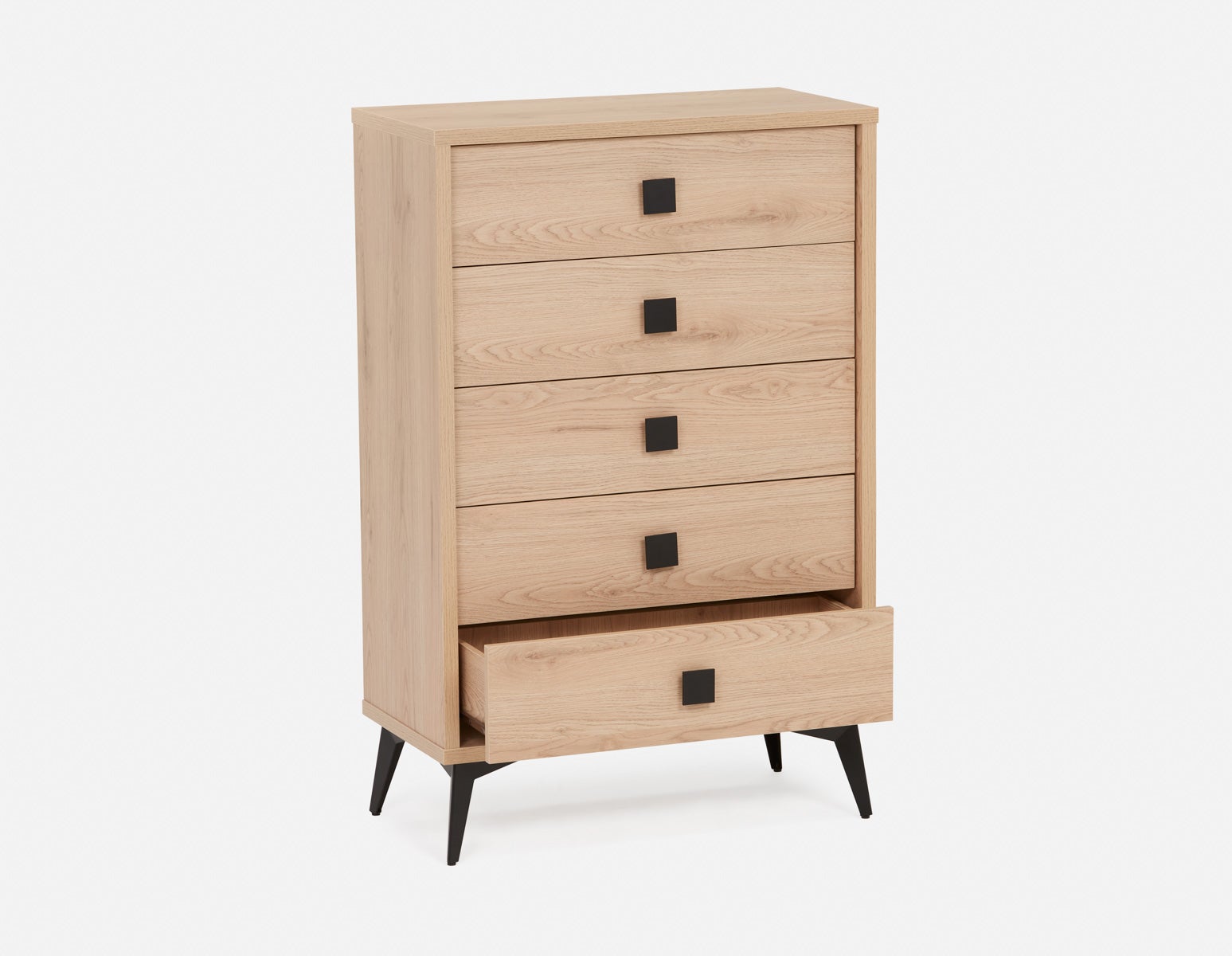 KIERA mid-century modern 5-drawer chest undefined