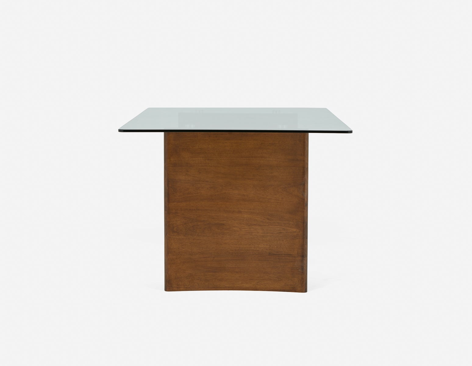 JOELLE solid rubberwood dining table with tempered glass top 200 cm undefined