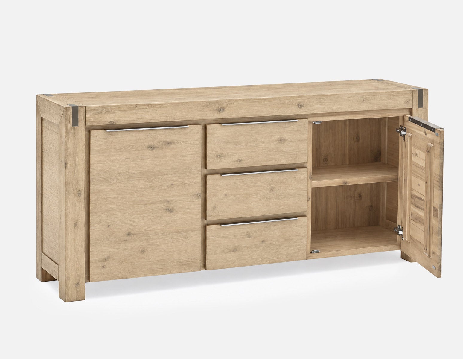 BREMEN modern farmhouse acacia wood 2-door sideboard undefined