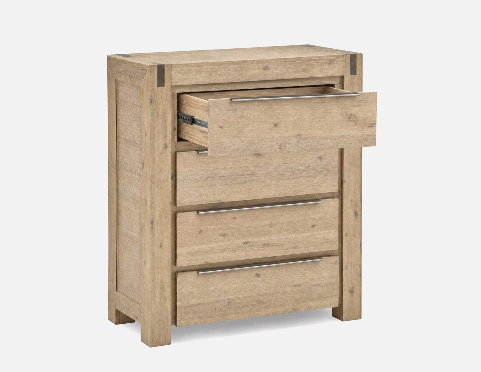 BREMEN commode à 4 tiroirs en bois d'acacia campagnard moderne undefined