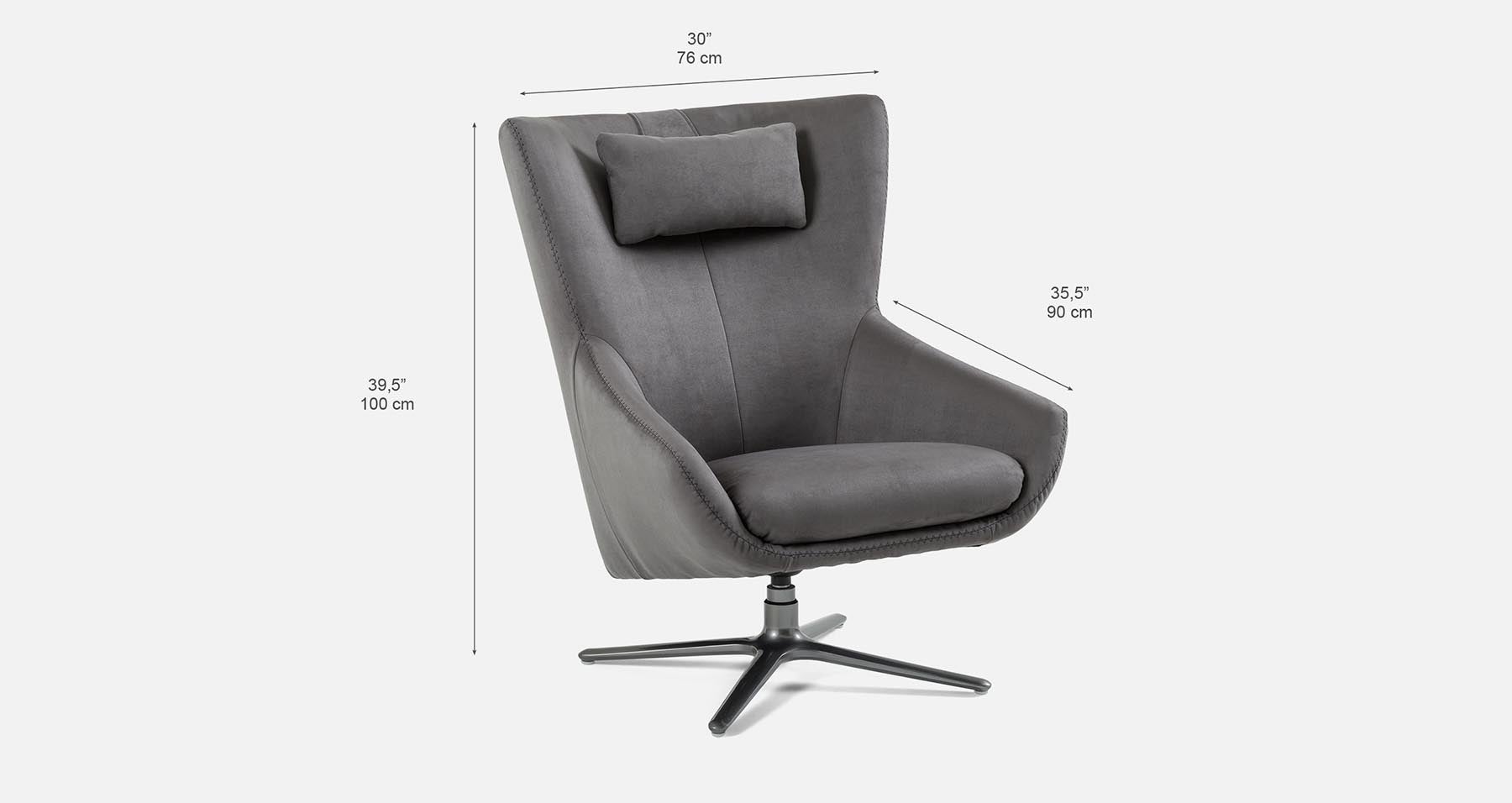ANITA modern contemporary swivel armchair undefined
