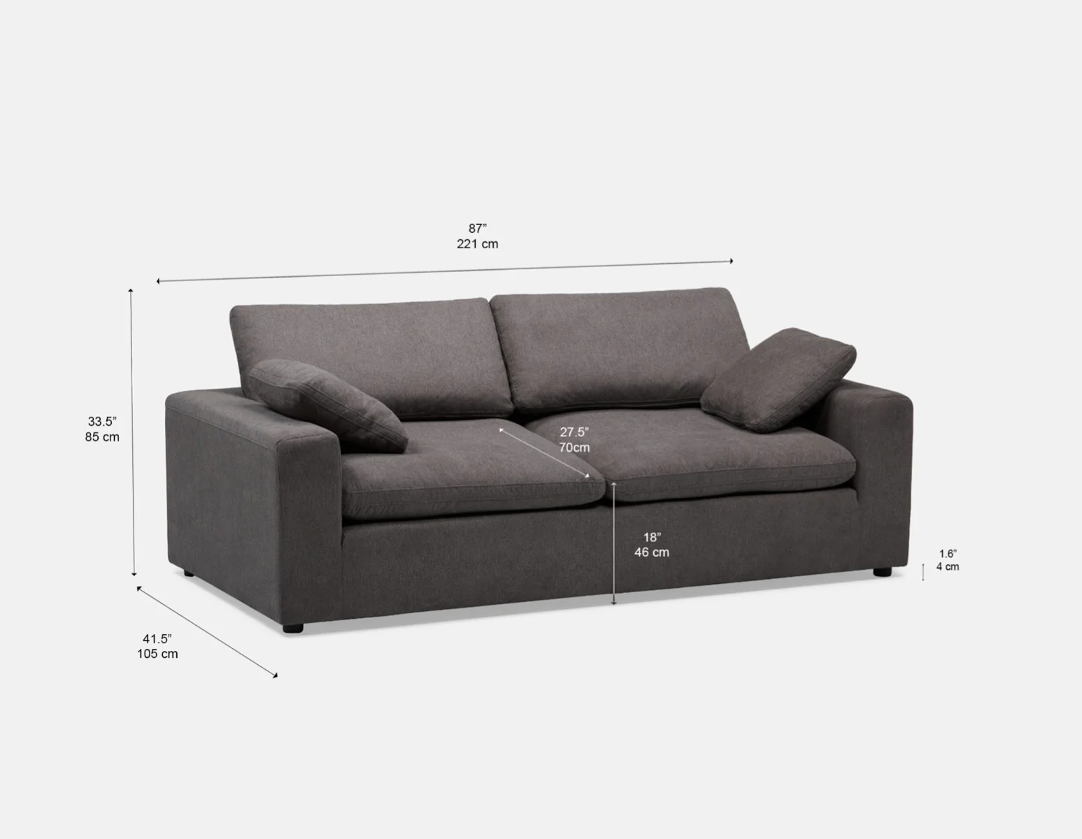 Soft 3 Seater Sofa Struc