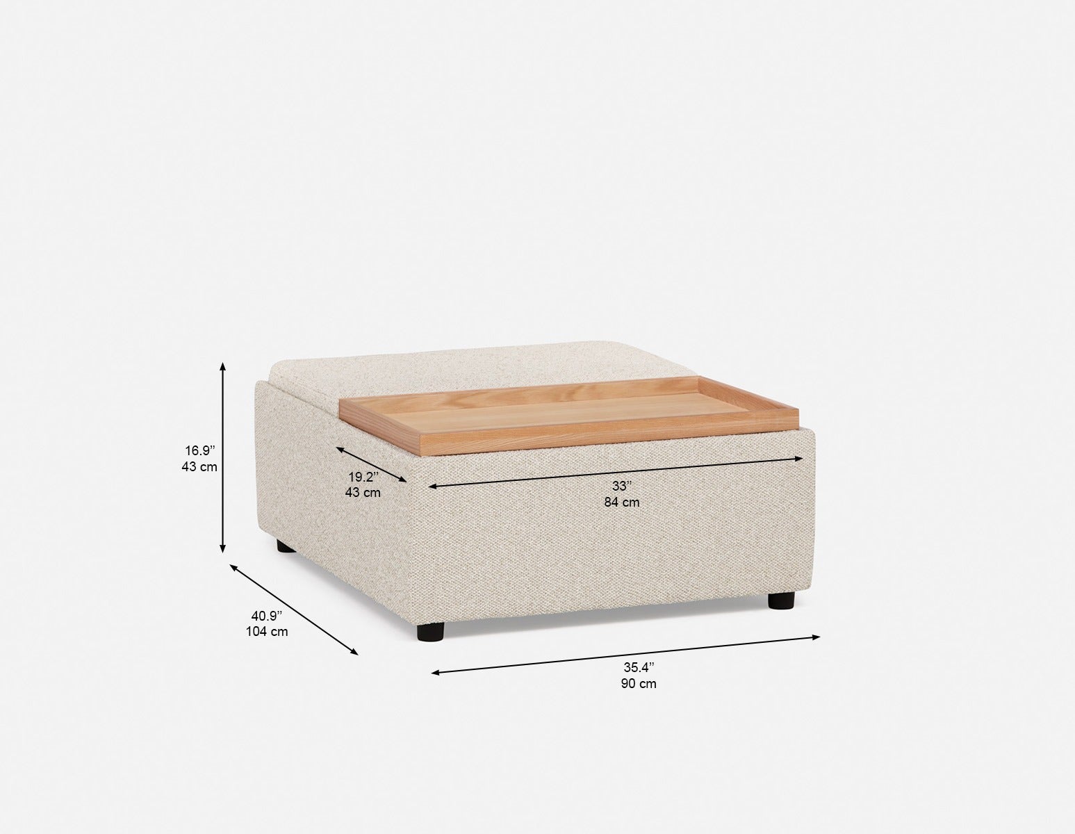 OLISA contemporary coffee table ottoman undefined