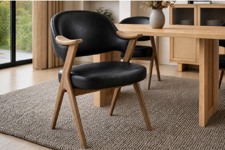LORENA ash wood dining armchair