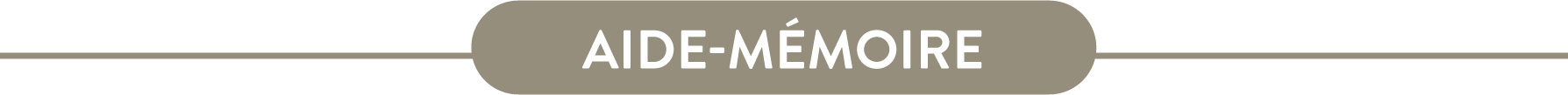 Aide-mémoire