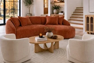 DOYER velvet sectional sofa