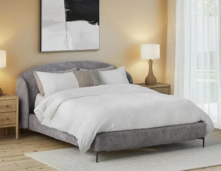 PORTLAND - queen size bed - Grey