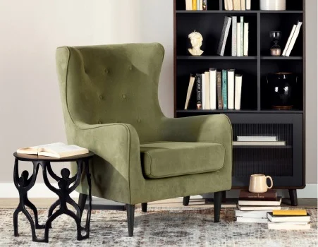 POLO - contemporary tufted armchair - Green