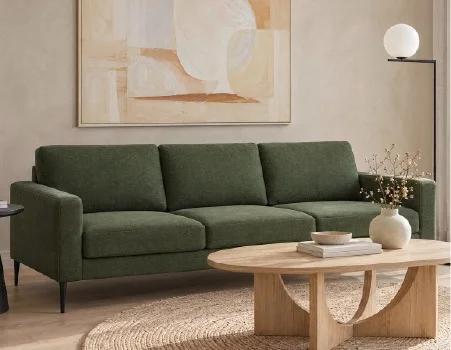 TERESA - contemporary 3-seater sofa - Green